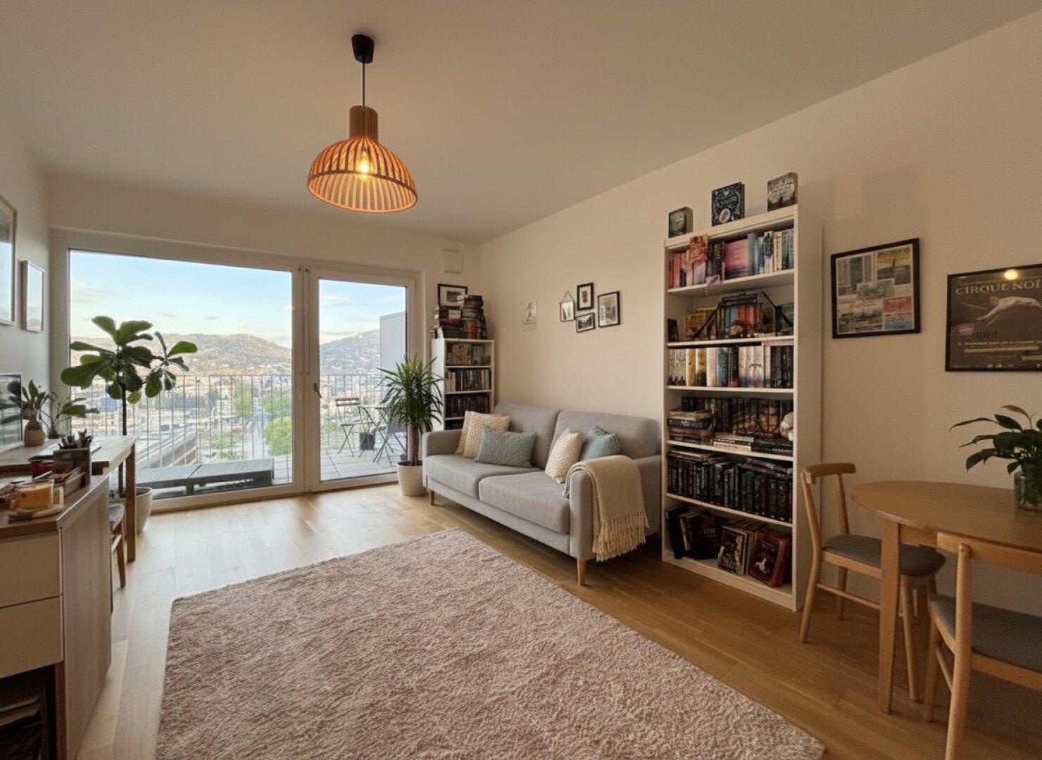 Helle 1-Zimmer-Wohnung mit Balkon und Weitblick